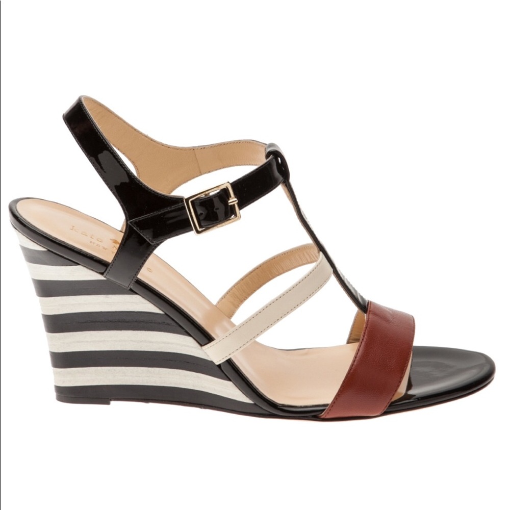 Kate Spade Irina Luggage Nappa Striped Patent Shoe